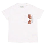 Fendi White Junior T-Shirt In Jersey With Logo Print