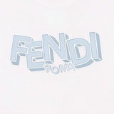 Fendi White Logo-Print T-Shirt