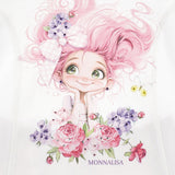 Monnalisa White & Pink Gingham Leggings and T-Shirt Set