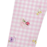 Monnalisa White & Pink Gingham Leggings and T-Shirt Set