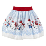 Monnalisa Blue Stripe Hello Kitty Skirt