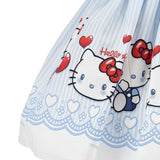 Monnalisa Blue Stripe Hello Kitty Skirt