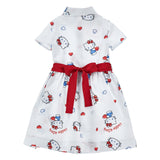 Monnalisa White Hello Kitty Print Dress