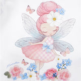 Monnalisa White & Pink Fairy & Flowers Leggings & Top Set