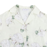 Monnalisa Green Floral Satin Shirt