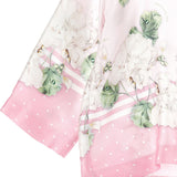 Monnalisa Floral Pink Satin Shirt