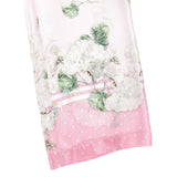 Monnalisa Pink Satin Floral Print Wide Leg Trousers