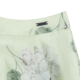 Monnalisa Green Floral Print Skirt
