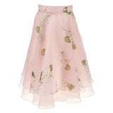 Monnalisa Pink Floral Print Skirt