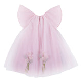 Monnalisa Pink Tulle Dress With Flowers