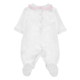 Monnalisa White Babygrow With Pink Fairy Print