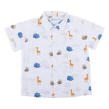 Mayoral White Shirt With Safari Animal Print