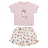 Mayoral Pink T-Shirt With Girl Graphic Print
