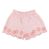 Mayoral Peach Shorts Set With Embroidery