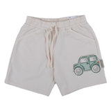 Mayoral Off White Shorts With Vehicle Graphic