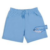 Mayoral Blue Jersey Shorts With Fish Graphic