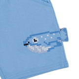 Mayoral Blue Jersey Shorts With Fish Graphic