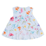 Mayoral Blue Dress With Colourful Floral Print
