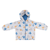 Mayoral Blue & Beige Reversible Waterproof Hooded Jacket