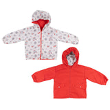 Mayoral Red & Beige Reversible Hooded Jacket