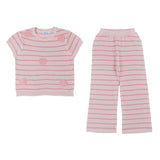 Mayoralpeach Striped Crochet Trouser Set