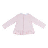 Mayoral Pink & White T-Shirt Set With Heart Embroidery