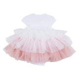 Mayoral White & Pink Ombre Dress Set