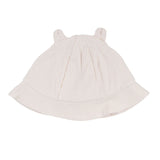 Mayoral White & Beige Dungaree Set With Bear Print