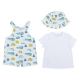 Mayoral White Crocodile Dungaree Set