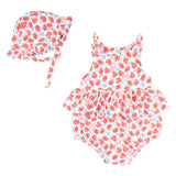 Mayoral Red Strawberry Print Romper Set