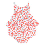 Mayoral Red Strawberry Print Romper Set