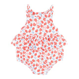 Mayoral Red Strawberry Print Romper Set