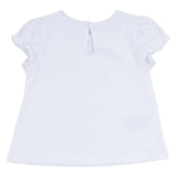 Mayoral White & Blue Dungaree Set With Overall Print