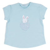 Mayoral White & Aqua Bunny Graphics T-Shirt Set