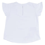 Mayoral White & Red T-Shirt Set With Floral Motifs