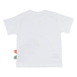 Mayoral White & Orange Shorts Set With Chameleon Print