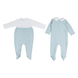 Mayoral Green Babygrows With Flower Embroidery