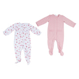 Mayoral White & Pink Fruit Print Sleepsuit Set