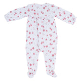 Mayoral White & Pink Fruit Print Sleepsuit Set