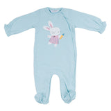 Mayoral Aqua Bunny And Carrot Graphic Footie Set