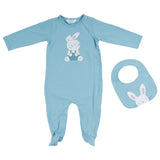 Mayoral Aqua Bunny Print Sleepsuit Set