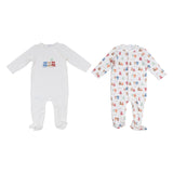 Mayoral White Teddy Print Babygrows Set