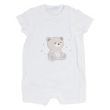 Mayoral White Teddy Bear Graphic Playsuit