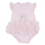 Mayoral Pink Cotton & Tulle Babysuit Set