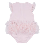 Mayoral Pink Cotton & Tulle Babysuit Set