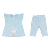Mayoral Blue Bunny Graphic T-Shirt Set