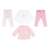 Mayoral White & Pink Fruit Graphic T-Shirt Sets