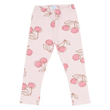 Mayoral White Top & Pink Cherry Print Leggings Set