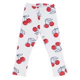 Mayoral Red Top & Ivory Cherry Print Leggings Set