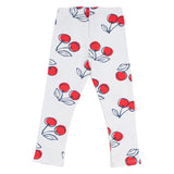 Mayoral Red Top & Ivory Cherry Print Leggings Set